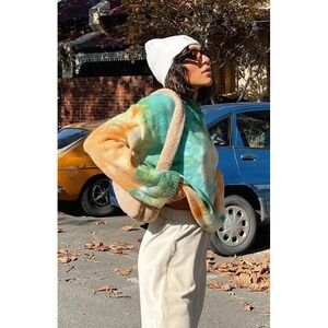 Princess Polly Sofie Tie Dye Sweater Green Size XS